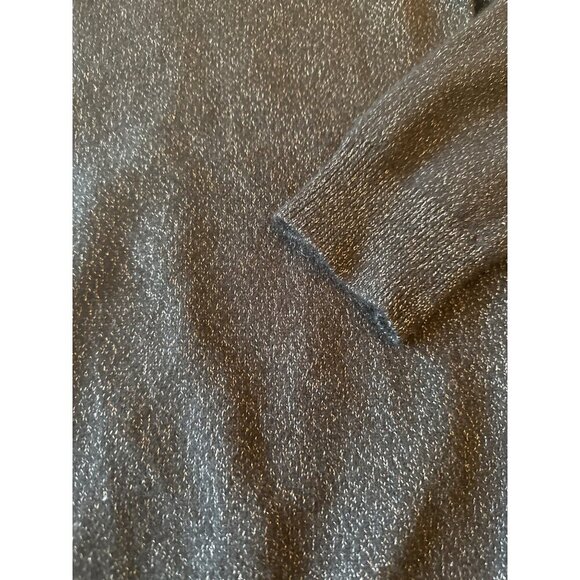 Charter Club Luxury Cashmere Black Sparkle Thread Sweater V Neck Size X Large - Picture 3 of 4